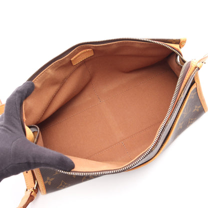 ポパンクール ロン モノグラム ショルダーバッグ PVC レザー ブラウン ルイヴィトン バッグ LOUIS VUITTON