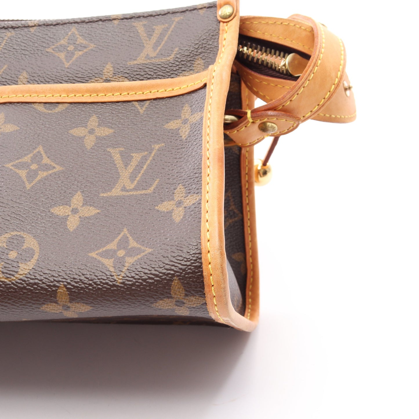 ポパンクール ロン モノグラム ショルダーバッグ PVC レザー ブラウン ルイヴィトン バッグ LOUIS VUITTON