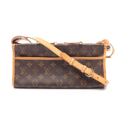 ポパンクール ロン モノグラム ショルダーバッグ PVC レザー ブラウン ルイヴィトン バッグ LOUIS VUITTON