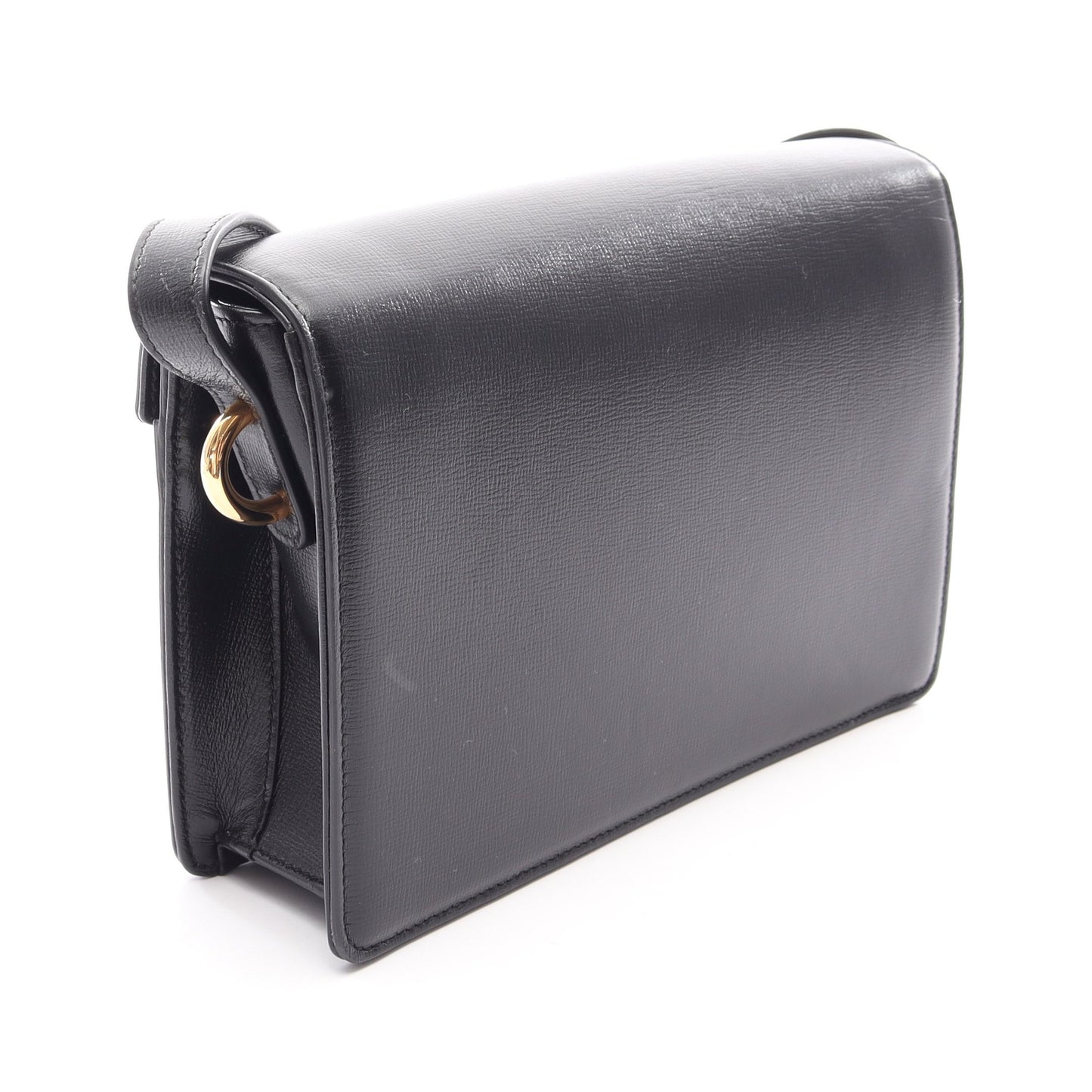 ダブルG ショルダーバッグ レザー ブラック グッチ バッグ GUCCI