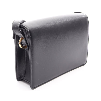 ダブルG ショルダーバッグ レザー ブラック グッチ バッグ GUCCI