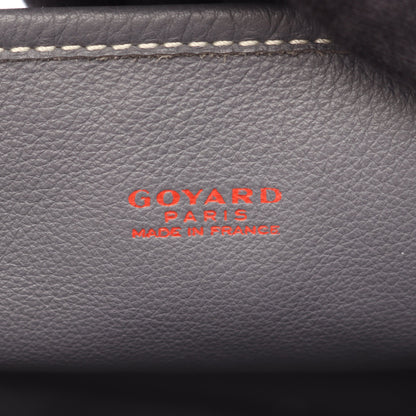 アンジュ ミニポーチ リバーシブル ハンドバッグ トートバッグ コーティングキャンバス レザー グレー ゴヤール バッグ GOYARD