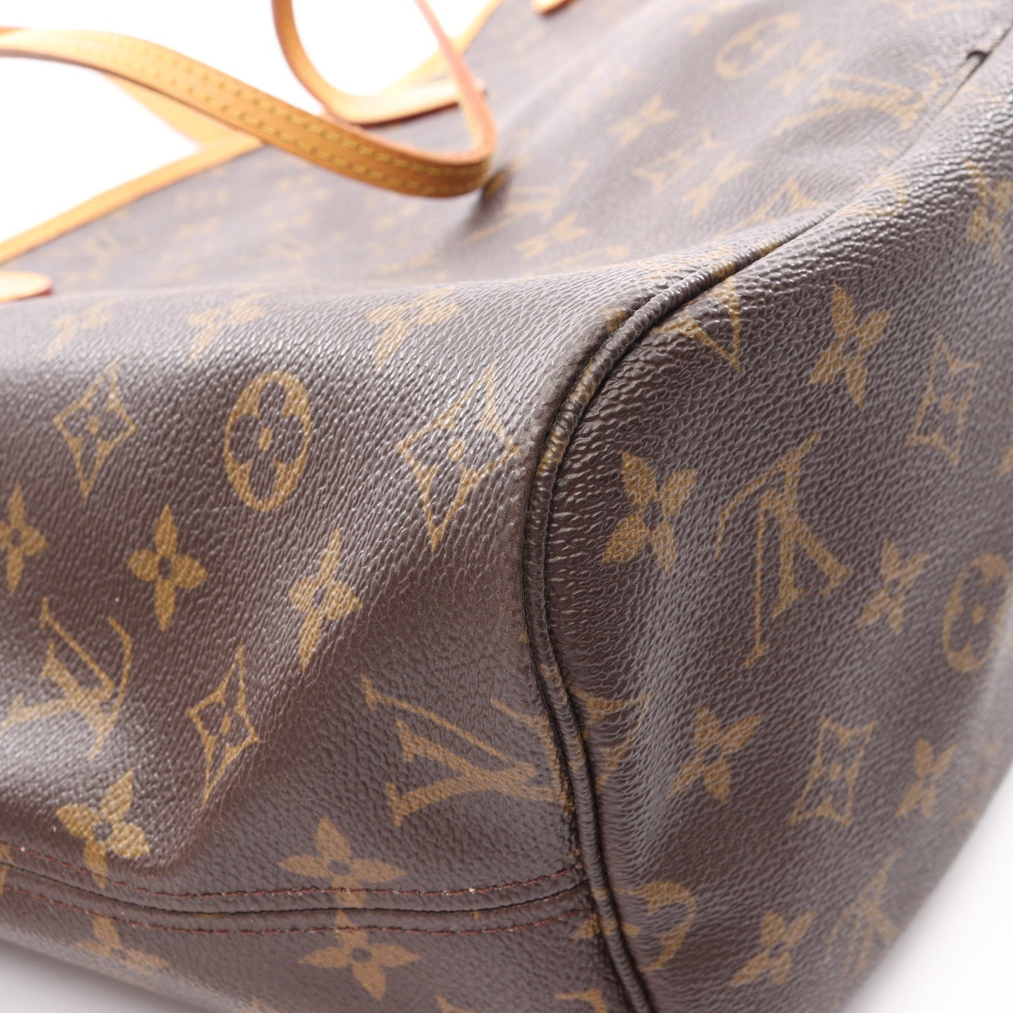 ネヴァーフルMM モノグラム ショルダーバッグ トートバッグ PVC レザー ブラウン ルイヴィトン バッグ LOUIS VUITTON