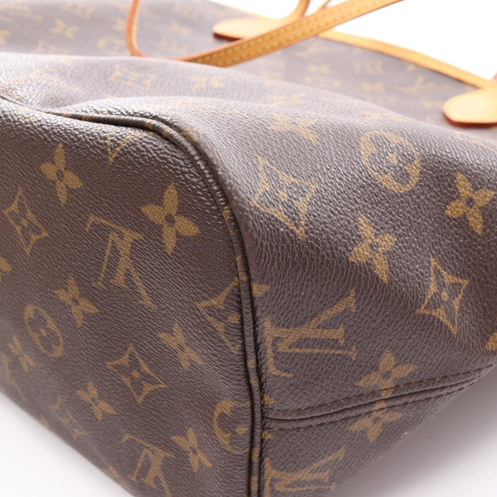 ネヴァーフルMM モノグラム ショルダーバッグ トートバッグ PVC レザー ブラウン ルイヴィトン バッグ LOUIS VUITTON