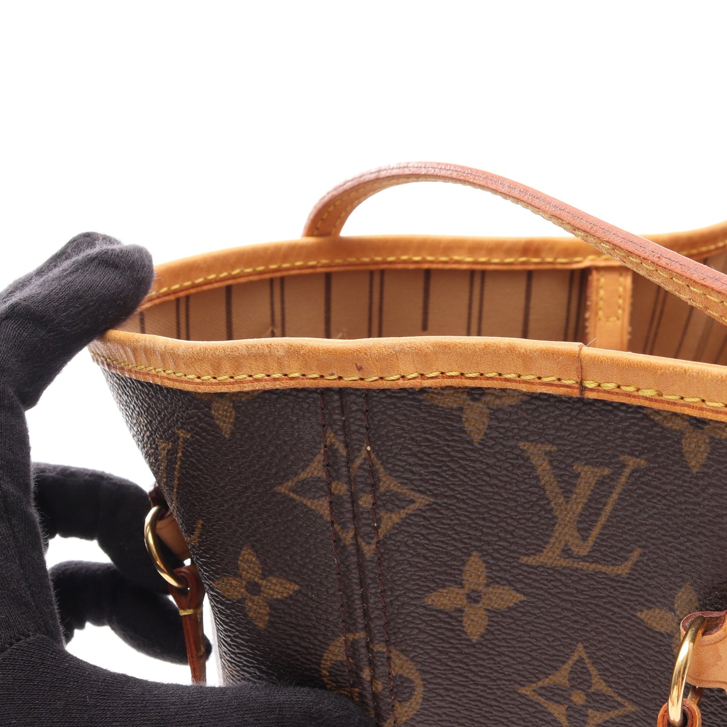 ネヴァーフルMM モノグラム ショルダーバッグ トートバッグ PVC レザー ブラウン ルイヴィトン バッグ LOUIS VUITTON