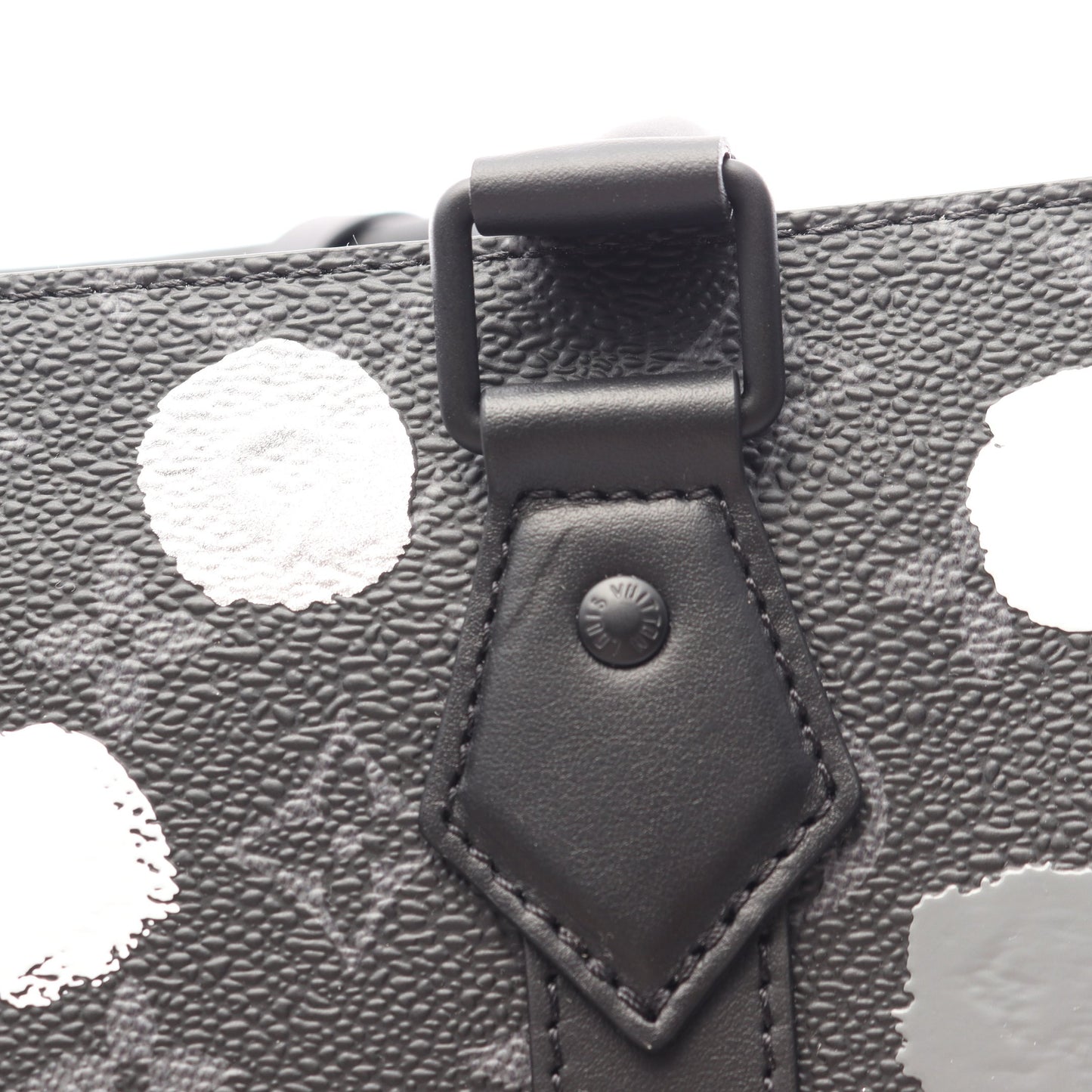 LOUIS VUITTON × yayoi kusama サックプラ モノグラムエクリプス 2WAY ハンドバッグ トートバッグ PVC レザー ブラック グレー ホワイト ルイヴィトン バッグ LOUIS VUITTON