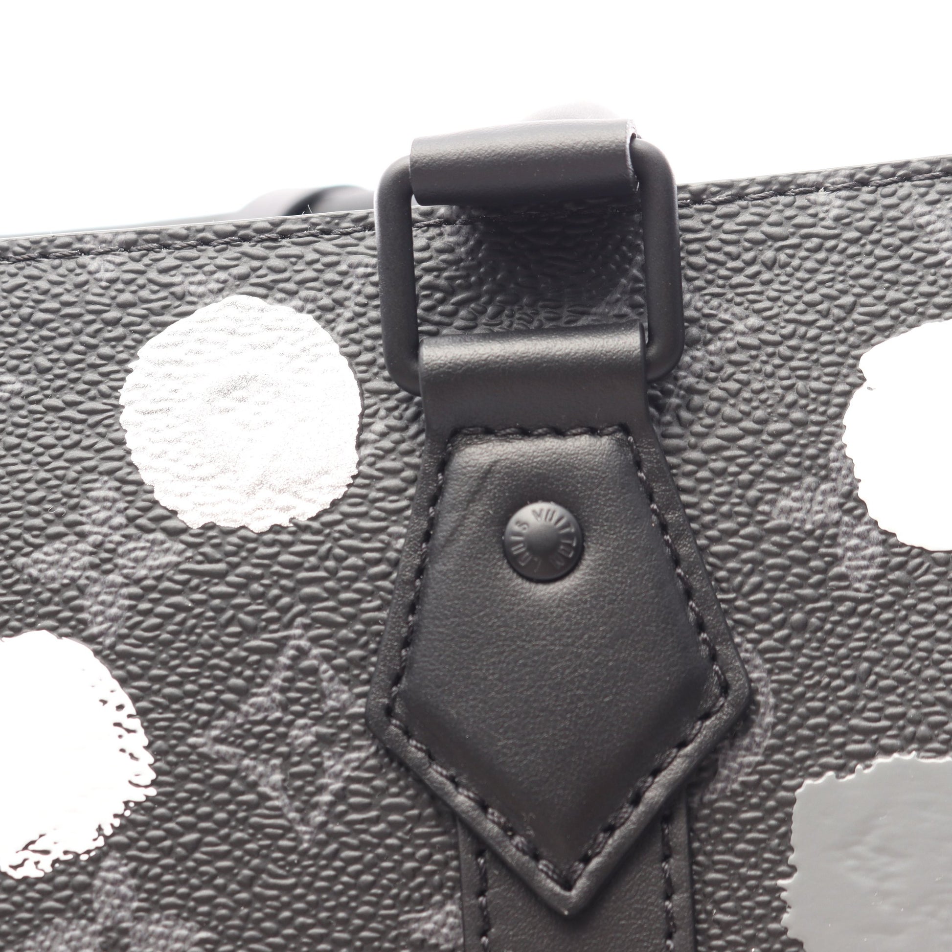 LOUIS VUITTON × yayoi kusama サックプラ モノグラムエクリプス 2WAY ハンドバッグ トートバッグ PVC レザー ブラック グレー ホワイト ルイヴィトン バッグ LOUIS VUITTON