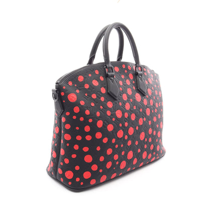 LV × YK ロックイット 2WAY ボストンバッグ レザー ブラック レッド ルイヴィトン バッグ LOUIS VUITTON