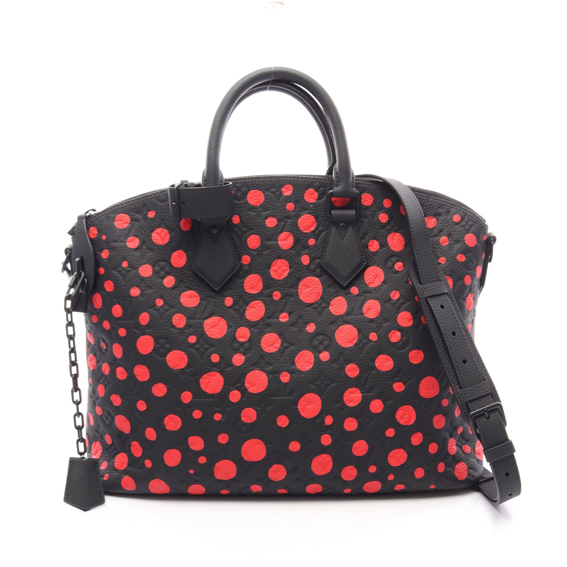 LV × YK ロックイット 2WAY ボストンバッグ レザー ブラック レッド ルイヴィトン バッグ LOUIS VUITTON