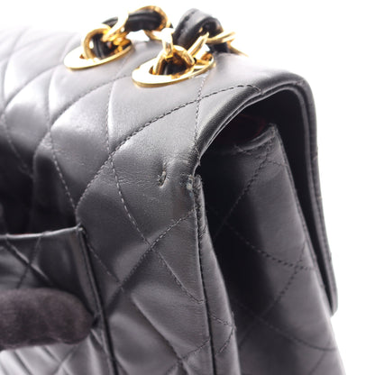 デカマトラッセ34 Wチェーンショルダーバッグ ラムスキン ブラック ゴールド金具 シャネル バッグ CHANEL