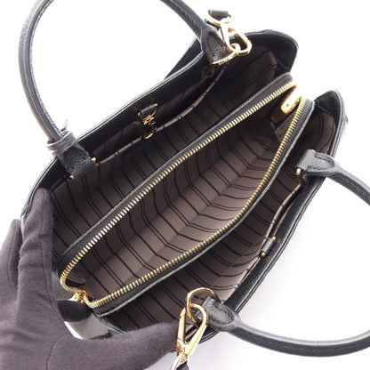 モンテーニュBB モノグラムアンプラント ノワール 2WAY ハンドバッグ レザー ブラック ルイヴィトン バッグ LOUIS VUITTON