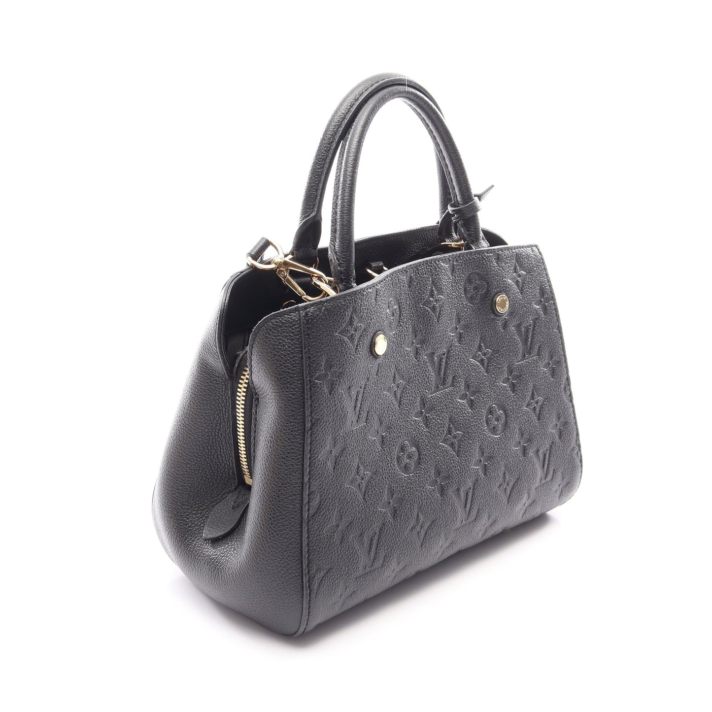 モンテーニュBB モノグラムアンプラント ノワール 2WAY ハンドバッグ レザー ブラック ルイヴィトン バッグ LOUIS VUITTON