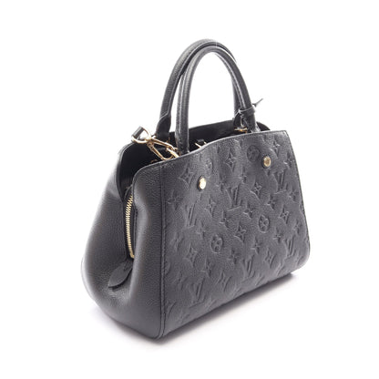 モンテーニュBB モノグラムアンプラント ノワール 2WAY ハンドバッグ レザー ブラック ルイヴィトン バッグ LOUIS VUITTON