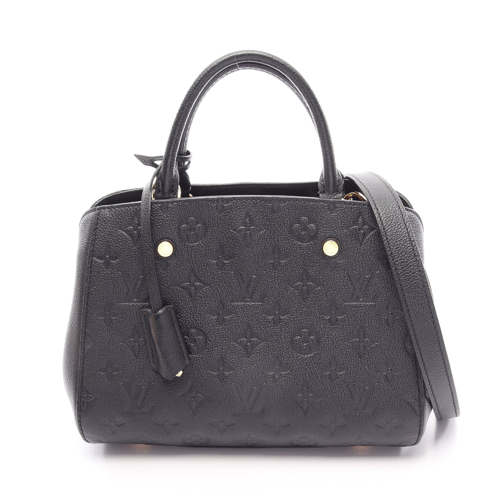 モンテーニュBB モノグラムアンプラント ノワール 2WAY ハンドバッグ レザー ブラック ルイヴィトン バッグ LOUIS VUITTON