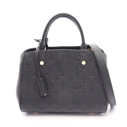 モンテーニュBB モノグラムアンプラント ノワール 2WAY ハンドバッグ レザー ブラック ルイヴィトン バッグ LOUIS VUITTON