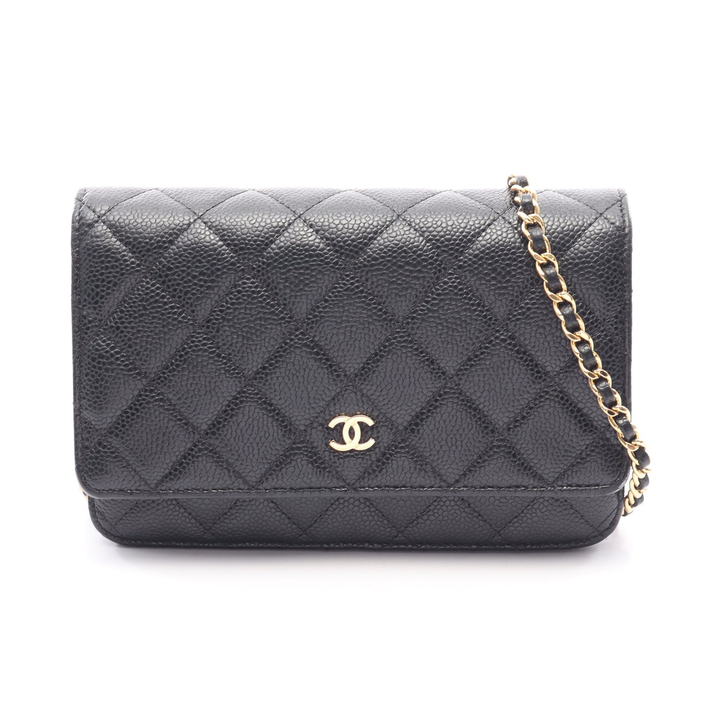 マトラッセ チェーンウォレット キャビアスキン ブラック ゴールド金具 シャネル バッグ CHANEL
