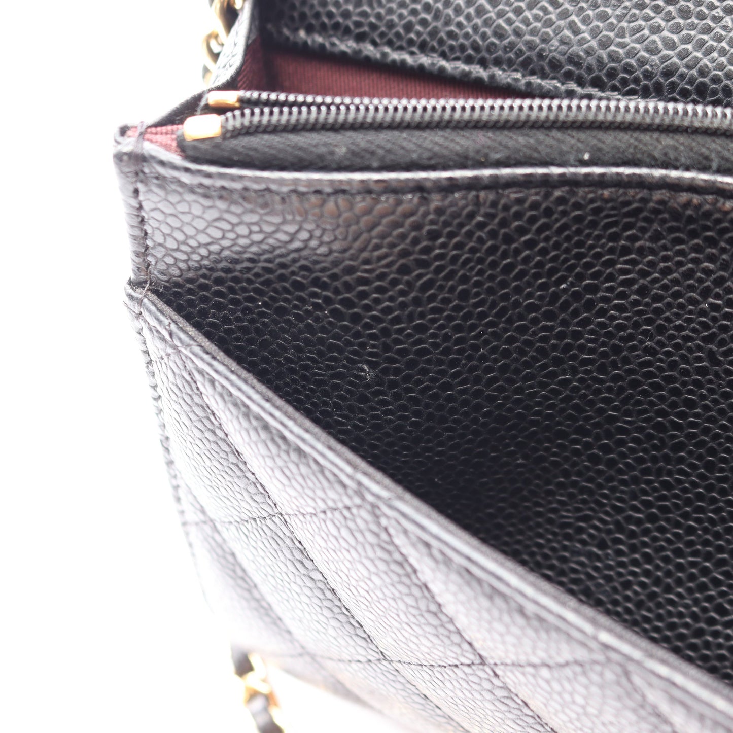 マトラッセ チェーンウォレット キャビアスキン ブラック ゴールド金具 シャネル バッグ CHANEL