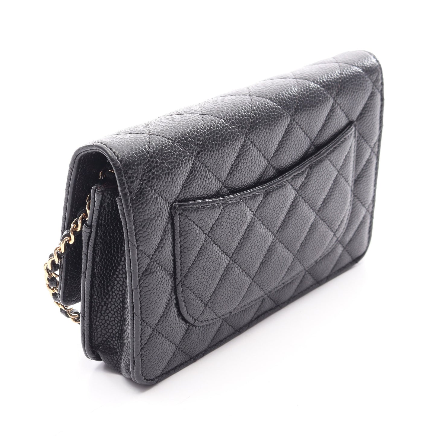 マトラッセ チェーンウォレット キャビアスキン ブラック ゴールド金具 シャネル バッグ CHANEL