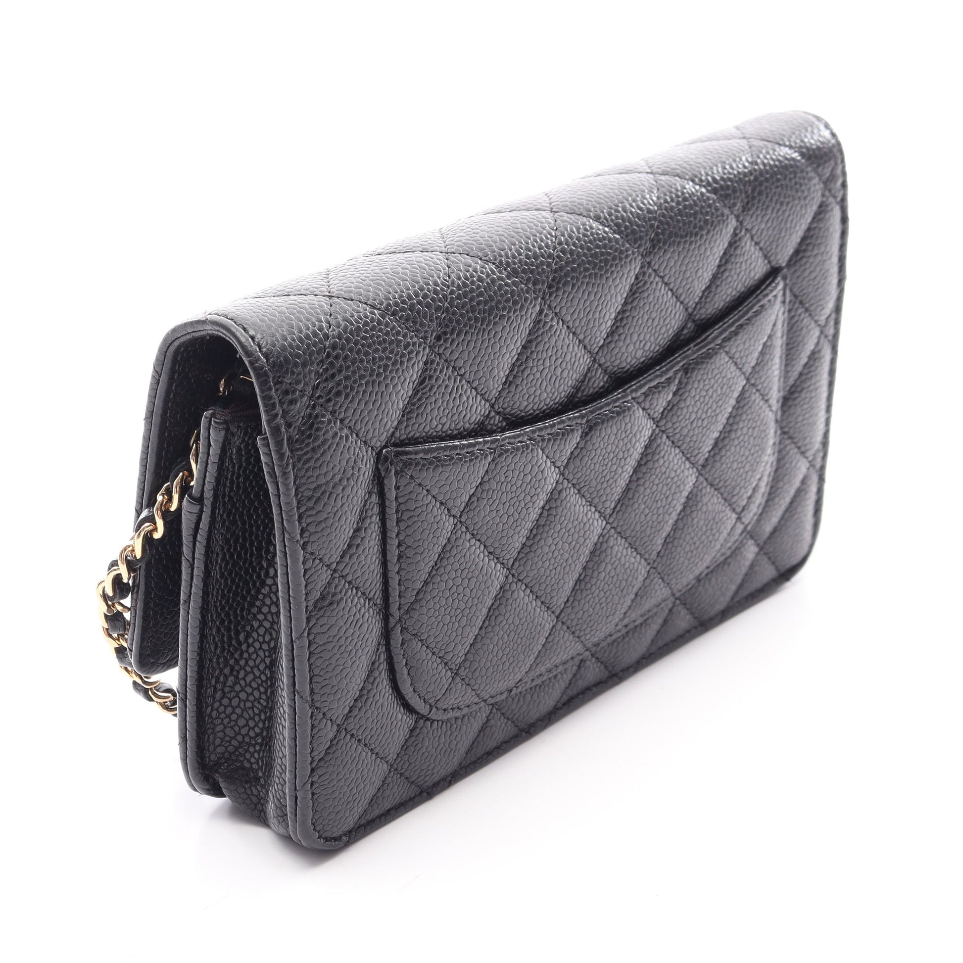 マトラッセ チェーンウォレット キャビアスキン ブラック ゴールド金具 シャネル バッグ CHANEL