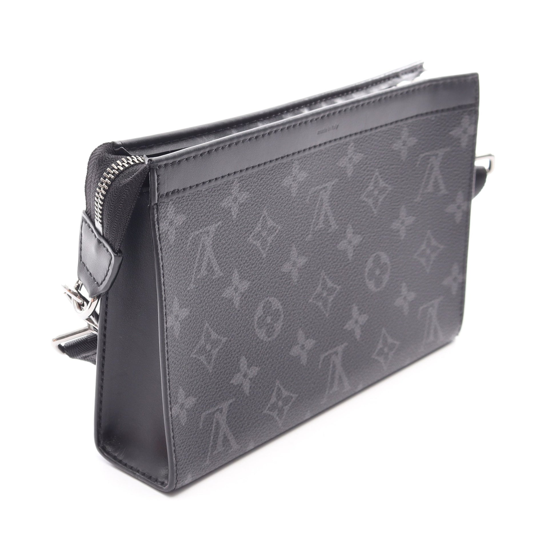 ガストン ウェアラブル ウォレット ショルダーバッグ PVC ブラック グレー ルイヴィトン バッグ LOUIS VUITTON