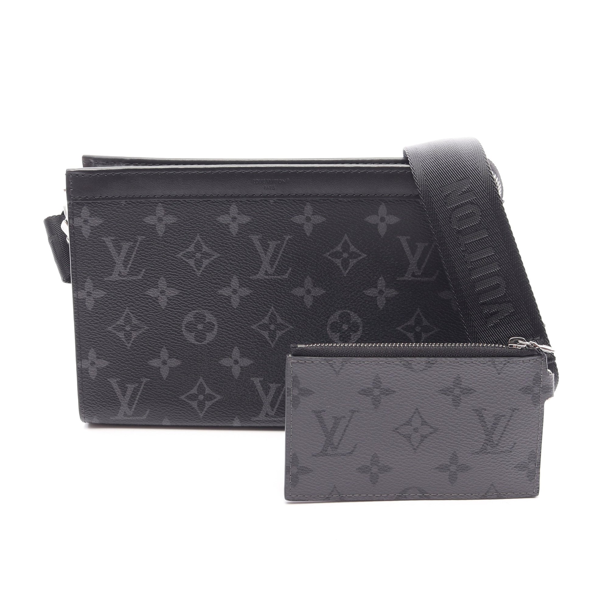 ガストン ウェアラブル ウォレット ショルダーバッグ PVC ブラック グレー ルイヴィトン バッグ LOUIS VUITTON