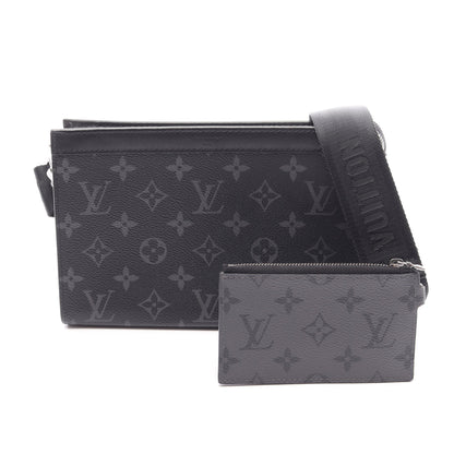 ガストン ウェアラブル ウォレット ショルダーバッグ PVC ブラック グレー ルイヴィトン バッグ LOUIS VUITTON