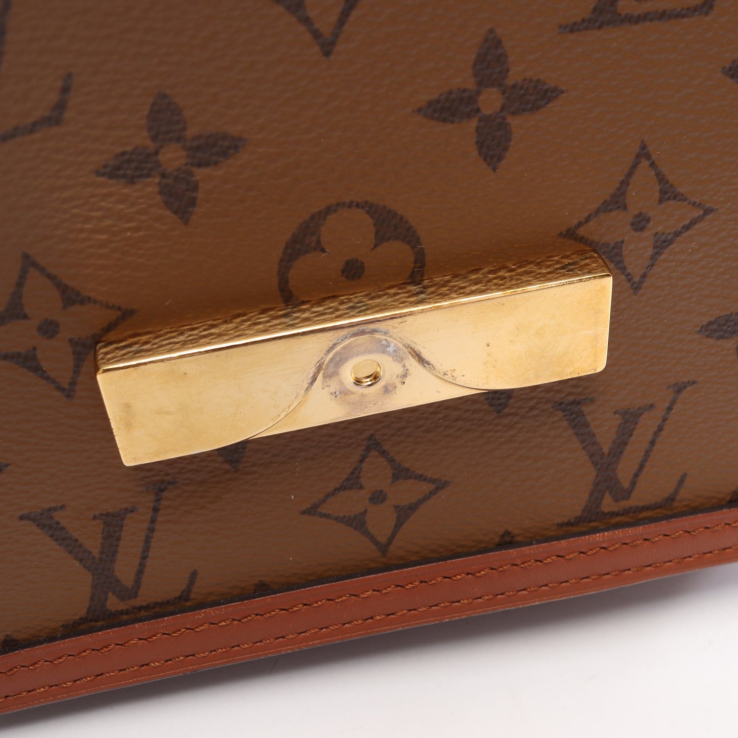 ドーフィーヌ MINI モノグラムリバース ショルダーバッグ PVC レザー ブラウン ベージュ ルイヴィトン バッグ LOUIS VUITTON