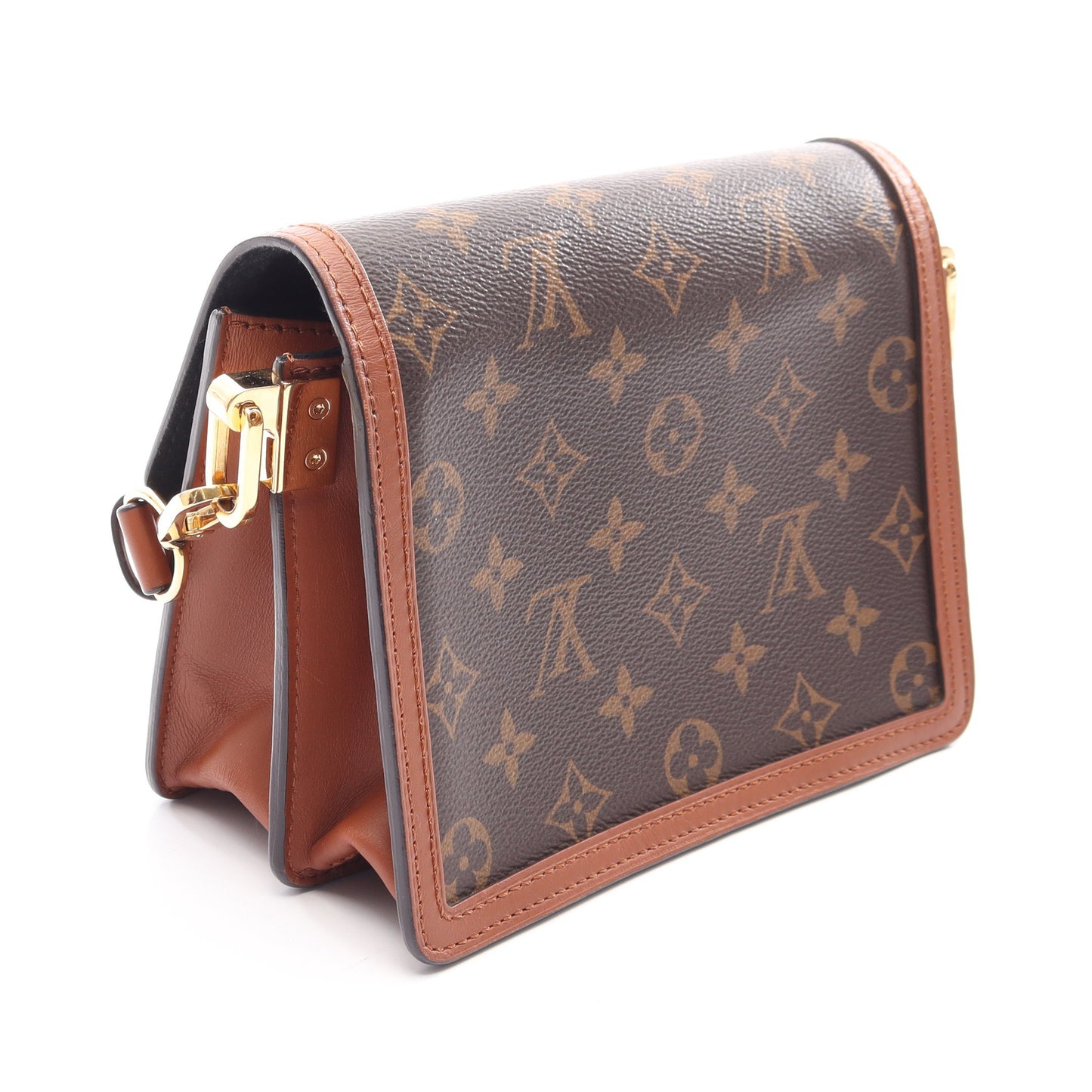 ドーフィーヌ MINI モノグラムリバース ショルダーバッグ PVC レザー ブラウン ベージュ ルイヴィトン バッグ LOUIS VUITTON