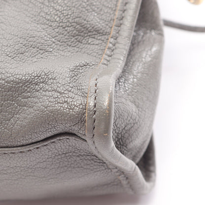 クラシック メタリック エッジ ミニ シティ 2WAY ハンドバッグ レザー グレー バレンシアガ バッグ BALENCIAGA