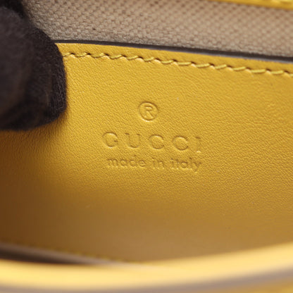 ブロンディ チェーンショルダーバッグ レザー ラバー イエロー ブラック グッチ バッグ GUCCI