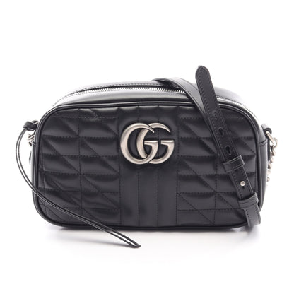 GGマーモント チェーンショルダーバッグ レザー ブラック グッチ バッグ GUCCI