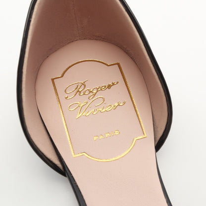 トランペット バレリーナ フラットシューズ エナメルレザー ブラック ロジェヴィヴィエ シューズ Roger Vivier