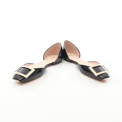 トランペット バレリーナ フラットシューズ エナメルレザー ブラック ロジェヴィヴィエ シューズ Roger Vivier