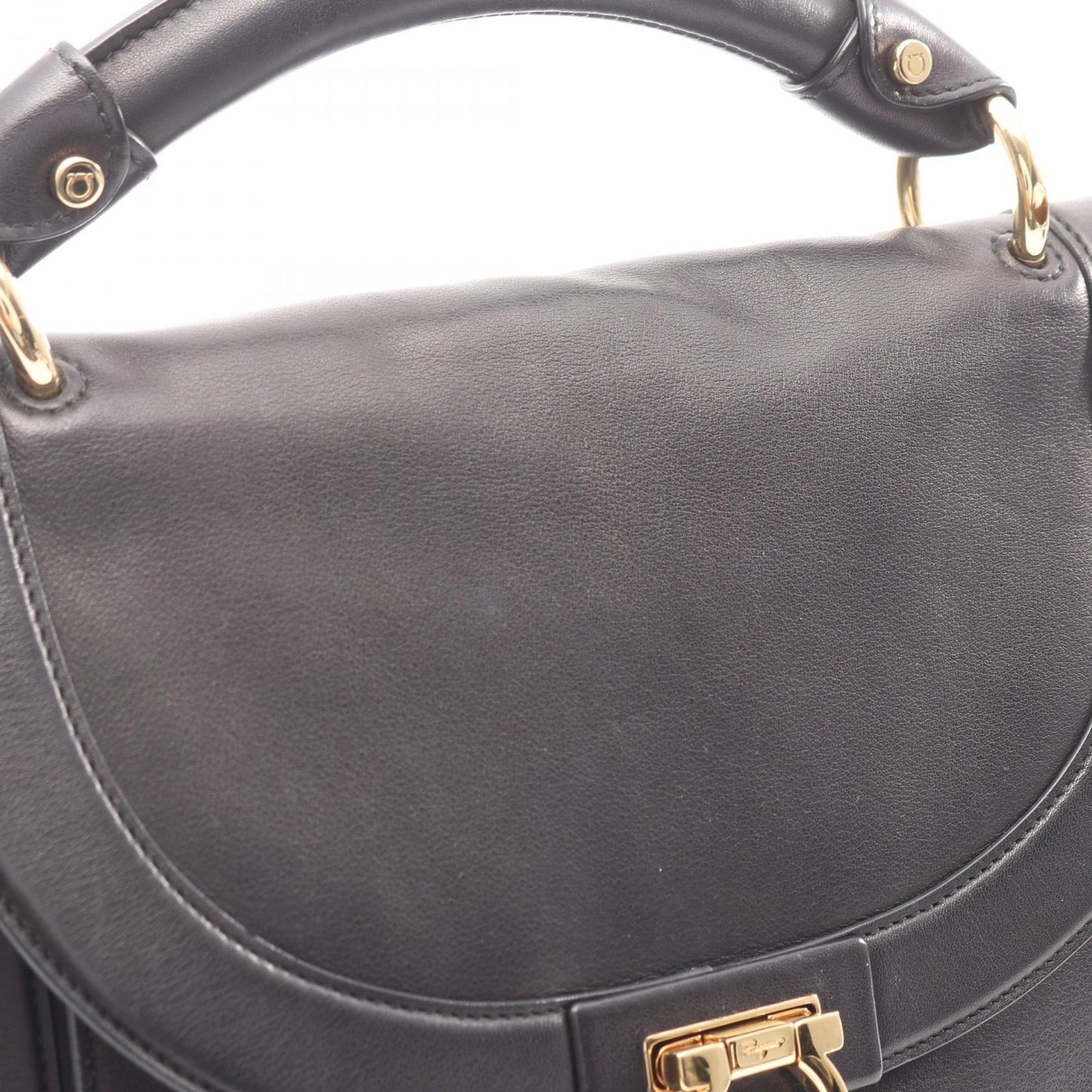 ソフィア ガンチーニ 2WAY ハンドバッグ レザー ブラック サルヴァトーレフェラガモ バッグ Salvatore Ferragamo