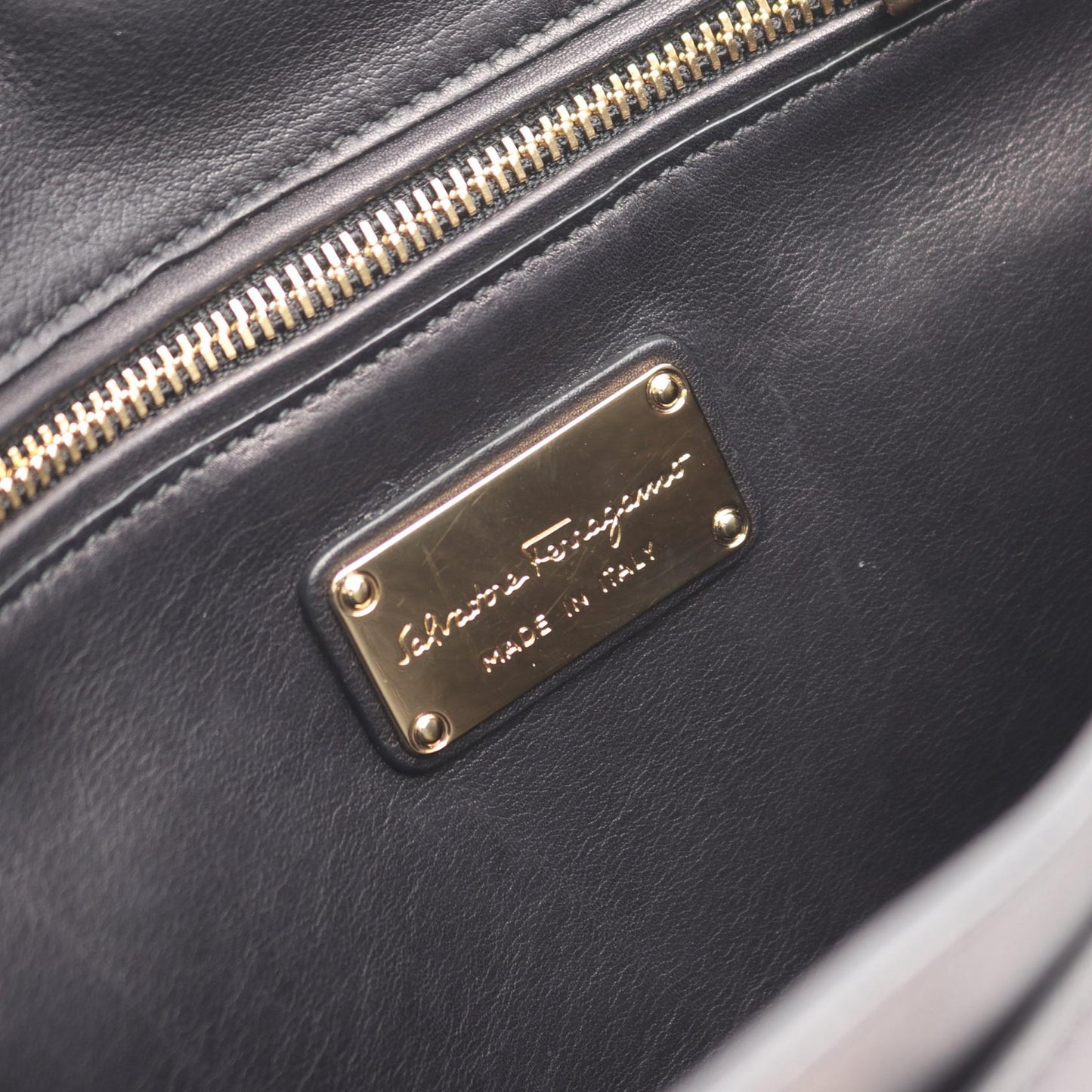 ソフィア ガンチーニ 2WAY ハンドバッグ レザー ブラック サルヴァトーレフェラガモ バッグ Salvatore Ferragamo