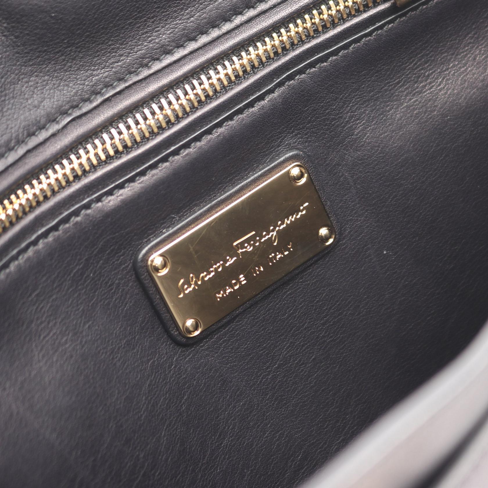 ソフィア ガンチーニ 2WAY ハンドバッグ レザー ブラック サルヴァトーレフェラガモ バッグ Salvatore Ferragamo
