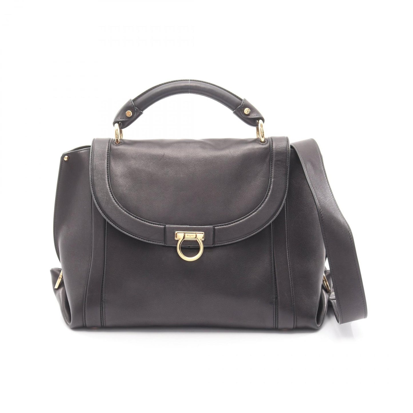 ソフィア ガンチーニ 2WAY ハンドバッグ レザー ブラック サルヴァトーレフェラガモ バッグ Salvatore Ferragamo