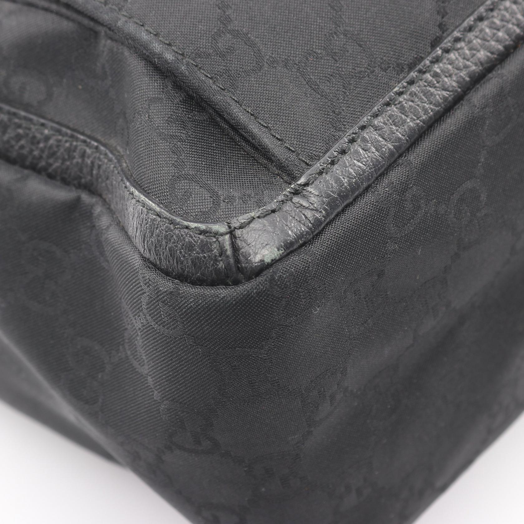 アビー GG柄 ショルダーバッグ トートバッグ ナイロン レザー ブラック グッチ バッグ GUCCI