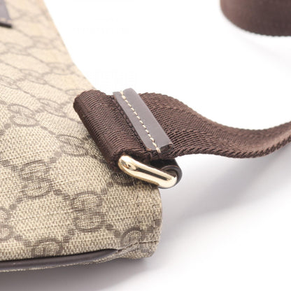 GGスプリーム ショルダーバッグ PVC レザー ベージュ ダークブラウン グッチ バッグ GUCCI