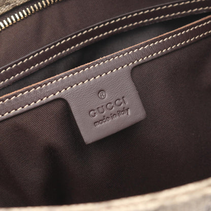 GGスプリーム ショルダーバッグ PVC レザー ベージュ ダークブラウン グッチ バッグ GUCCI