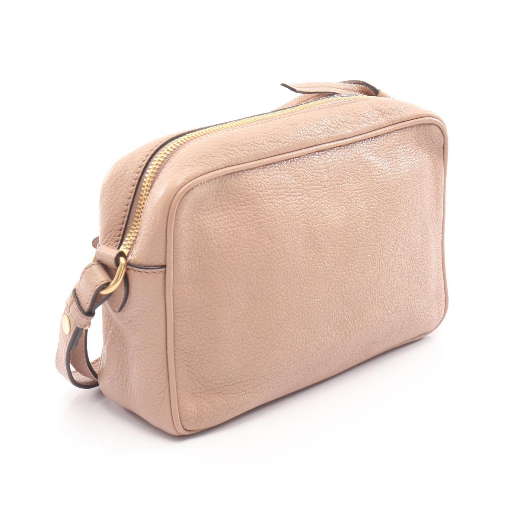 MADRAS マドラス 2WAY ショルダーバッグ レザー ピンクベージュ ミュウミュウ バッグ miu miu