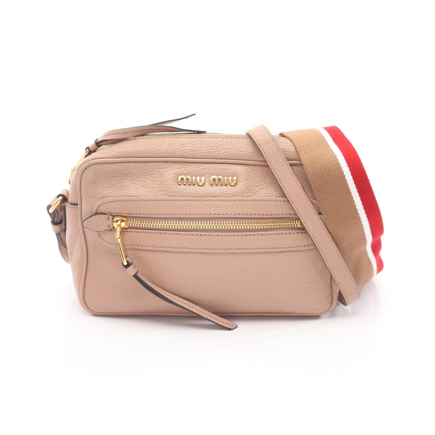 MADRAS マドラス 2WAY ショルダーバッグ レザー ピンクベージュ ミュウミュウ バッグ miu miu