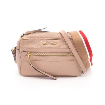 MADRAS マドラス 2WAY ショルダーバッグ レザー ピンクベージュ ミュウミュウ バッグ miu miu