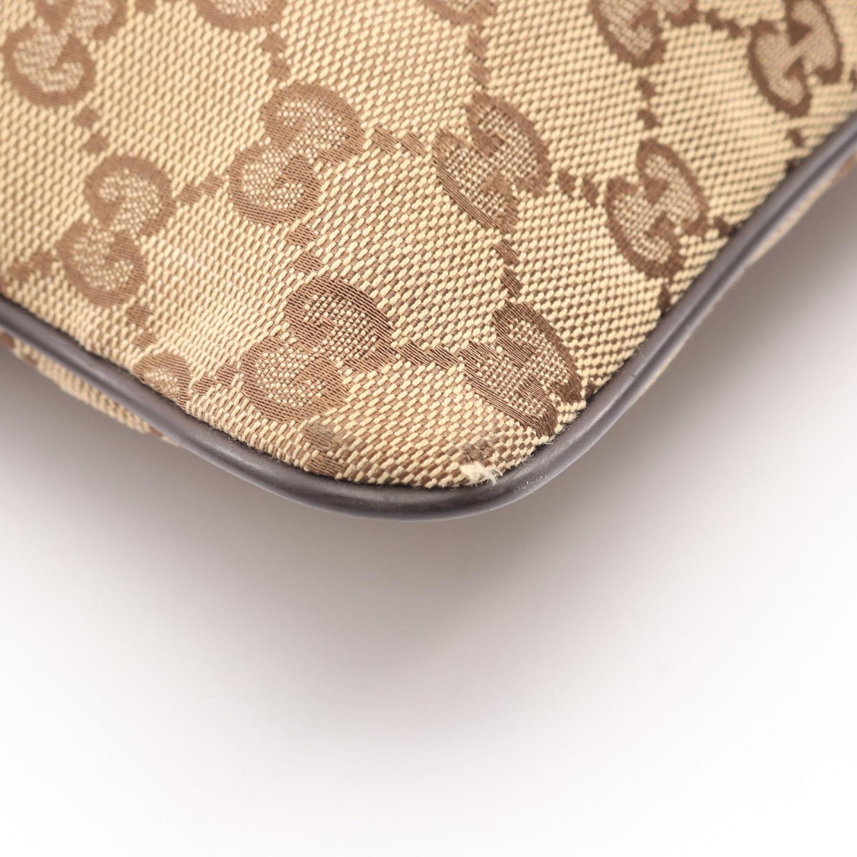 GGキャンバス シェリーライン ショルダーバッグ キャンバス レザー ベージュ ブラウン マルチカラー グッチ バッグ GUCCI
