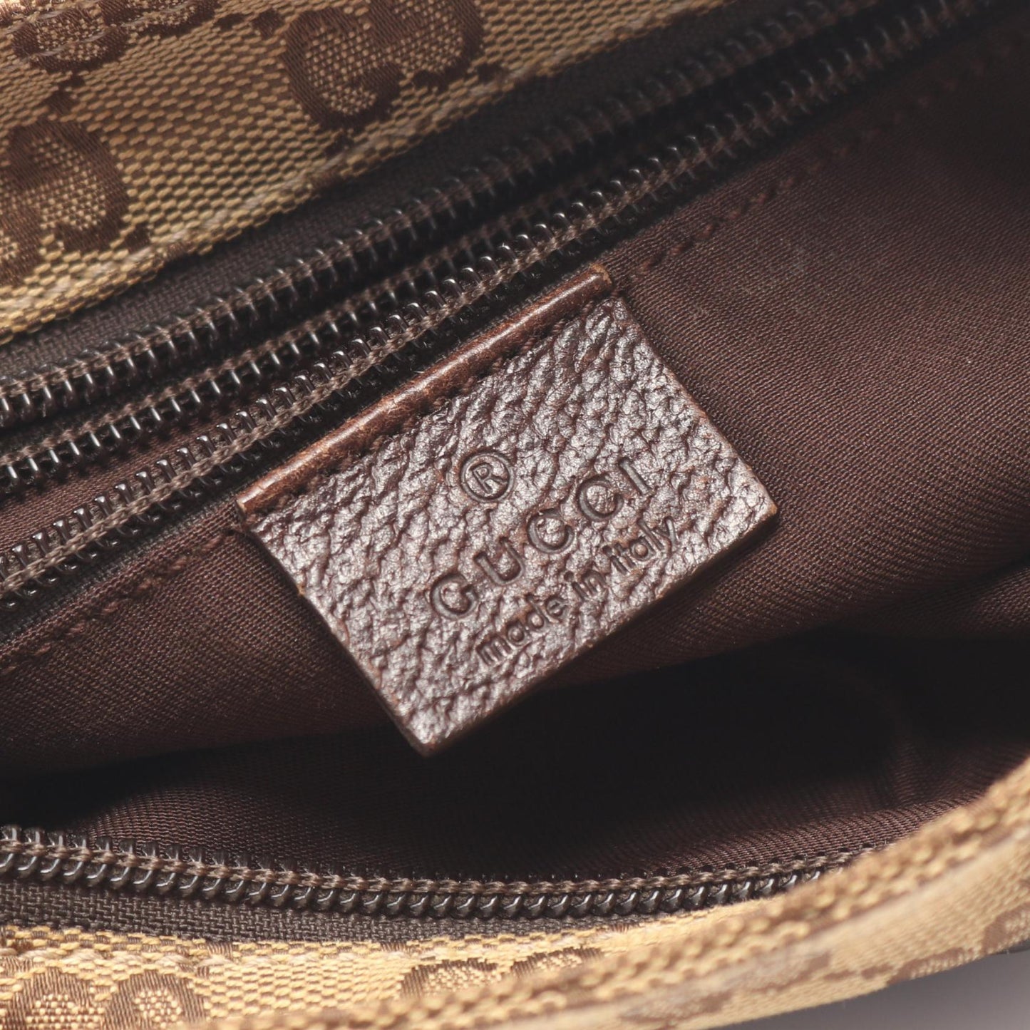 GGキャンバス シェリーライン ショルダーバッグ キャンバス レザー ベージュ ブラウン マルチカラー グッチ バッグ GUCCI