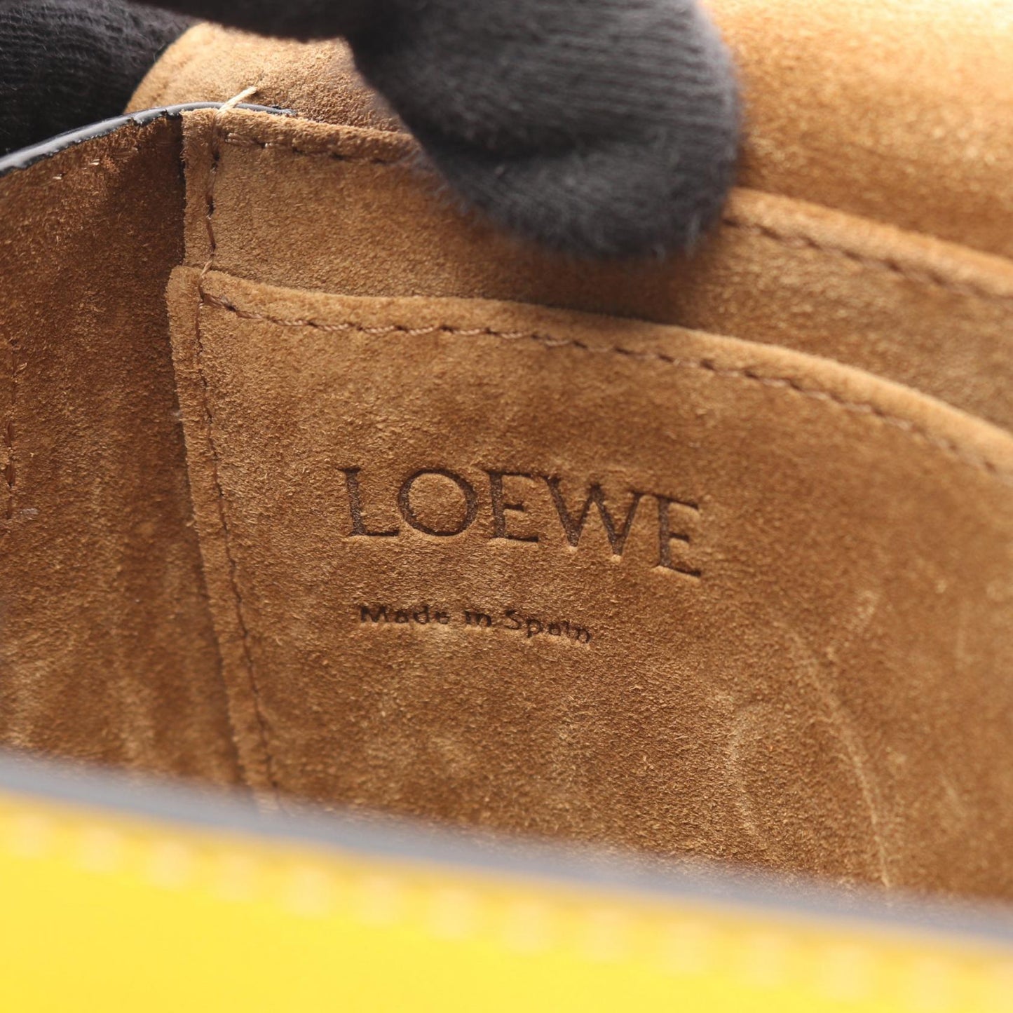 ゲート デュアル ミニ ボディバッグ ウエストバッグ レザー イエロー ロエベ バッグ LOEWE
