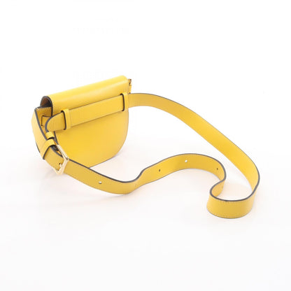 ゲート デュアル ミニ ボディバッグ ウエストバッグ レザー イエロー ロエベ バッグ LOEWE