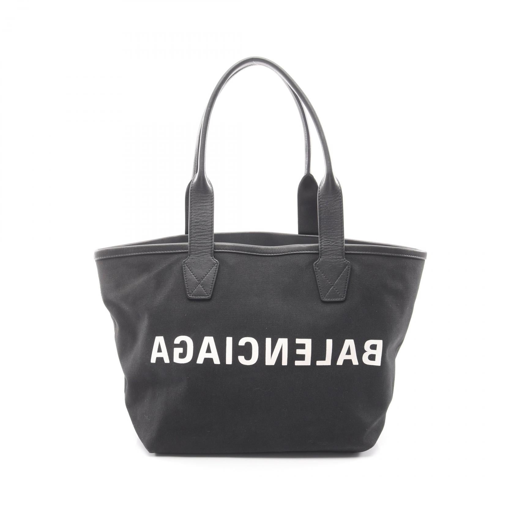 シティーズ パリ ジャンボ ハンドバッグ トートバッグ キャンバス レザー ブラック バレンシアガ バッグ BALENCIAGA
