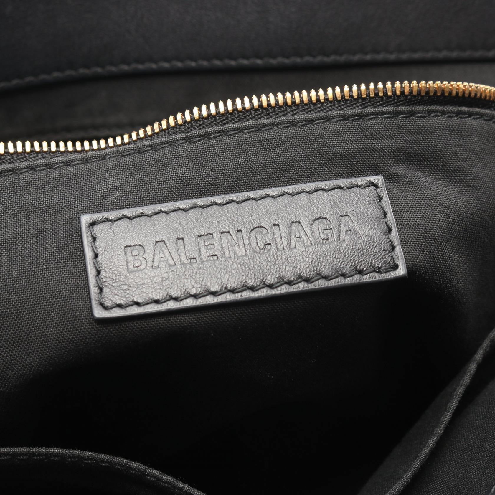 シティーズ パリ ジャンボ ハンドバッグ トートバッグ キャンバス レザー ブラック バレンシアガ バッグ BALENCIAGA