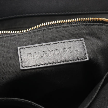 シティーズ パリ ジャンボ ハンドバッグ トートバッグ キャンバス レザー ブラック バレンシアガ バッグ BALENCIAGA